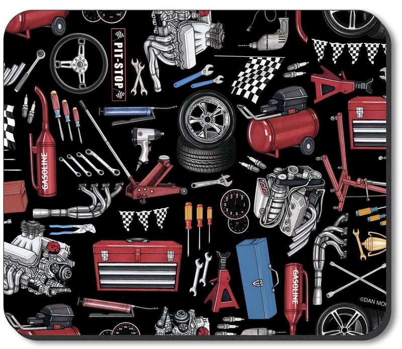 Art Plates Brand Mouse Pad - Auto Mechanic Tools - Image by Dan Morris